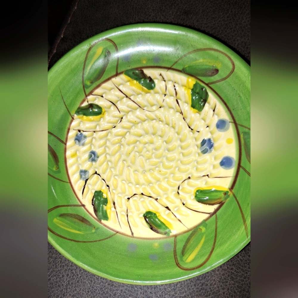 The Grater Plater By Smart Inventions Green/Yellow Raised Grating Teeth Ginger